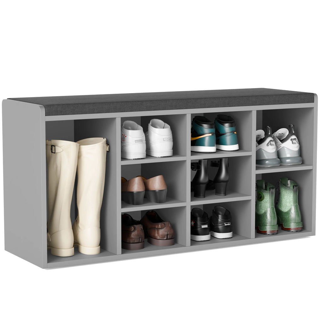 Shoe Storage Bench Cabinet Hallway | Low Shoe Rack With Seat