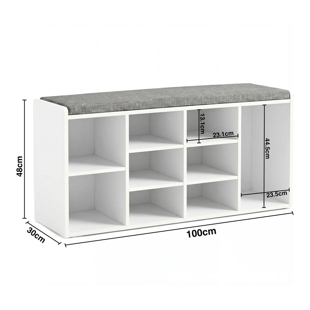 Shoe Storage Bench Cabinet Hallway | Low Shoe Rack With Seat