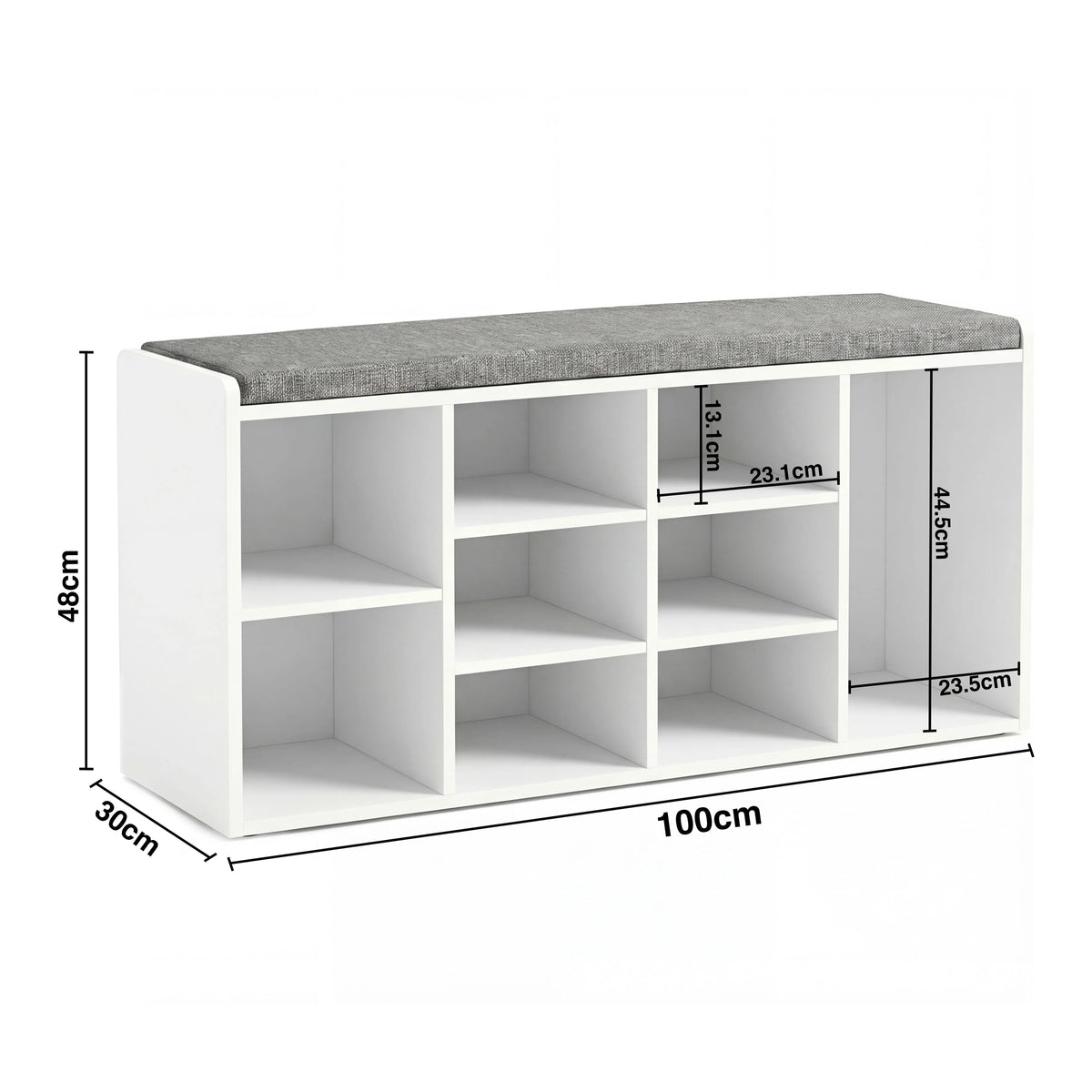Shoe Storage Bench Cabinet Hallway | Low Shoe Rack With Seat